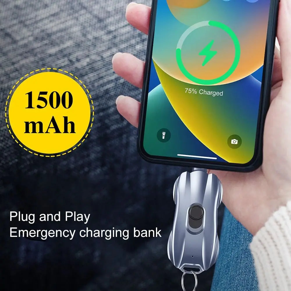 Smartphone Keychain Portable Power Bank Emergency Charger