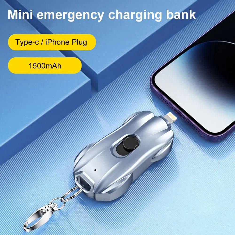 Smartphone Keychain Portable Power Bank Emergency Charger