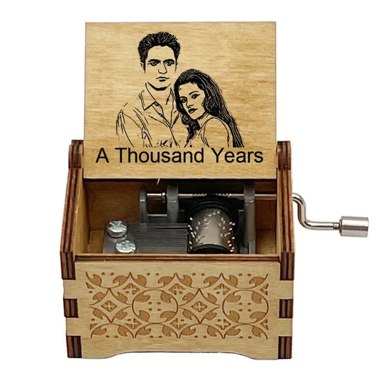 A Thousand Years Vampire Movie Music Box Handed Wooden 18 Tones